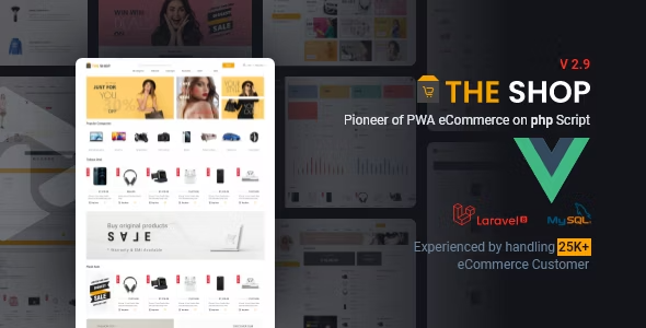 Магазин - PWA eCommerce cms - Товар CodeCanyon на продажу