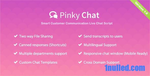 Pinky Chat v1.6 Nulled - Скрипт поддержки живого чата