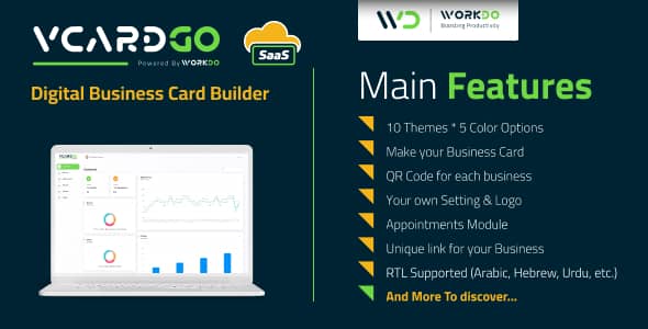 vCardGo SaaS v5.0 Nulled - Конструктор цифровых визитных карточек