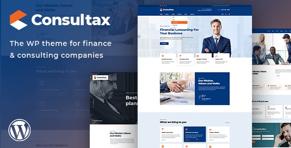 Consultax v1.2.2 Nulled - Тема WordPress для финансового консалтинга