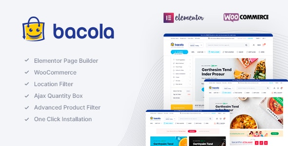 Bacola v1.4.2 Nulled - Тема для продуктового магазина и электронной коммерции продуктов питания