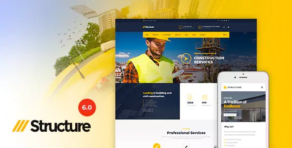 Structure v7.3.1 Nulled - Строительная тема WordPress