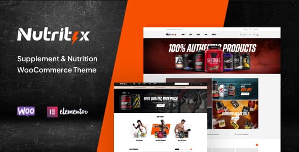 Nutritix v1.2.1 Nulled - Тема WooCommerce «Дополнительное питание»