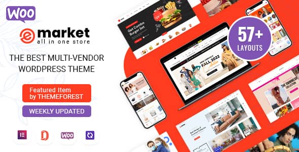 Emarket v7.9.1 Nulled - Многоцелевая тема WooCommerce