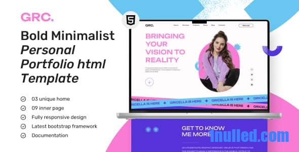 Grace Nulled - HTML-шаблон веб-сайта «Творческое личное портфолио»