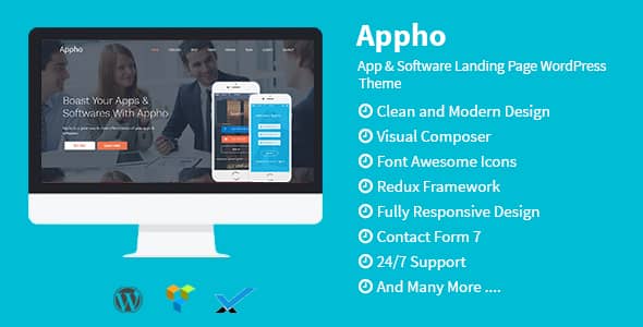 Appho v1.3 Nulled - Тема WordPress для целевой страницы программного обеспечения приложения