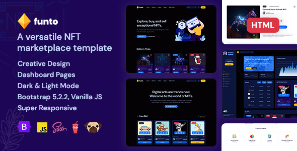 Funto Nulled - Торговая площадка HTML NFT