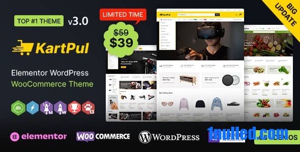 KartPul WP v3.0.1 Nulled - Многоцелевая тема WooCommerce Elementor