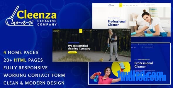 Cleenza Nulled - HTML-шаблон службы уборки